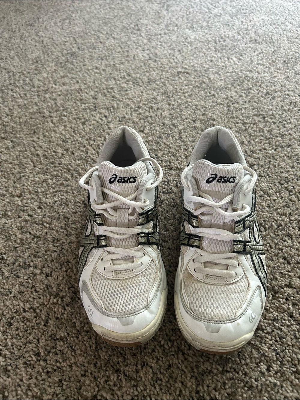 Asics Volleyball White and Black Sneakers